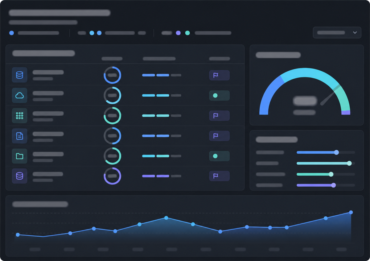 An AI-readiness audit of your data in five days — Illustrative interface concept — not a shipped product