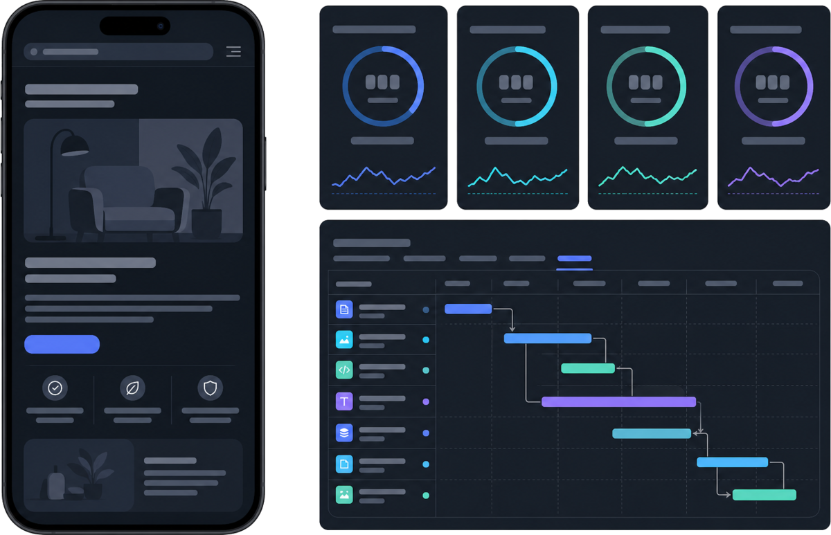 Buy back mobile conversion with performance work — Illustrative interface concept — not a shipped product